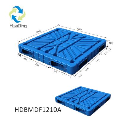 China HDPE Material HUADING 48*48 Industrial Blowing Moulding Plastic Storage Pallets for sale