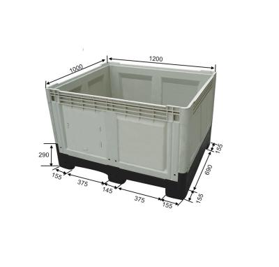 Chine 1200*1000*810mm boîte de rangement pliable empilable conteneur pour le stockage à économie d'espace à vendre