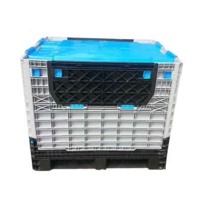 China Foldable and Collapsible Plastic Pallet Box 50.00kgs Capacity for Heavy Duty Loading for sale