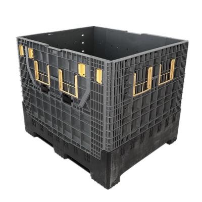 China Grey and Black Foldable Large Container for Heavy Duty Industry Storage Solutions for sale