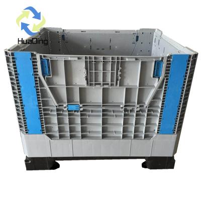 China Plastic Storage Pallet Box with Handles 1.2T Dynamic Load 4T Static Load Capacity for sale