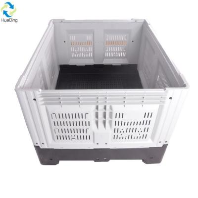 China Logistics Storage Box Euro Size Box Foldable Collapsible Stackable Heavy Duty Plastic for sale