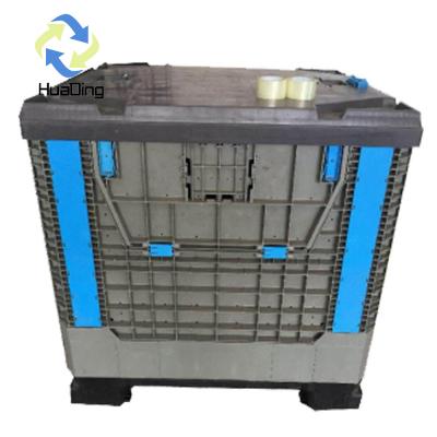 China 1T Dynamic Load PP Euro Size Foldable Plastic Box Pallet for Forklift in Colorful Box for sale