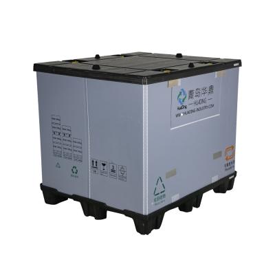 China Collapsible Corrugated Plastic Pallet Box for Modern Packaging Solutions 1200*1000*850 for sale