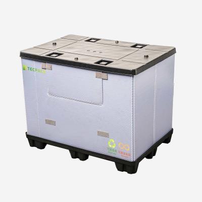 China Optional Locks HUADING 1250*850-Hump Safety Stop Type Twin-Sheet Plastic Sleeve Boxes for sale