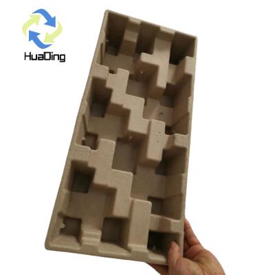 China Recyclable Custom Molded Fiber Paper Pulp Mold Packaging Carton Trays by HUADING for sale