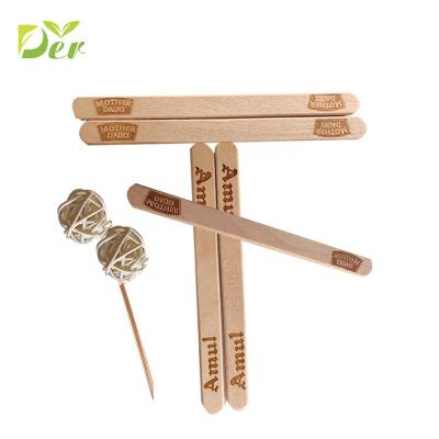 China 114x10x2mm viable disposable popsicle sticks for sale birch wood ice cream sticks for sale