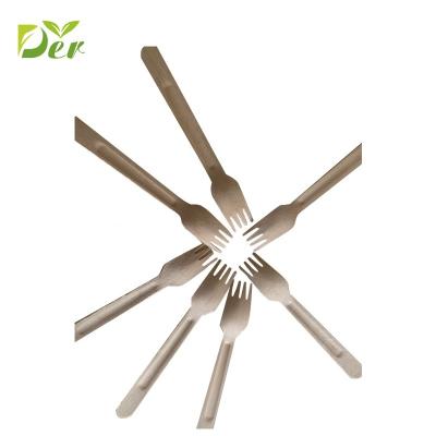 China Excellent quality disposable birthday cake fork and biodegradable disposable unique wooden forks for sale