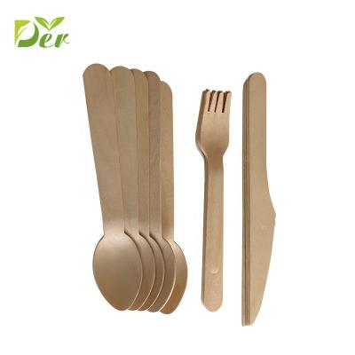 China Disposable Hot Selling Wooden Fruit Fork And Eco-Friendly Wooden Forks Cheap Wooden Cutlery for sale