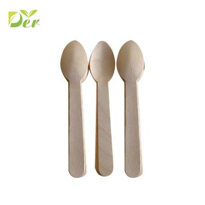 China Disposable Flat Disposable Wooden Cutlery for sale