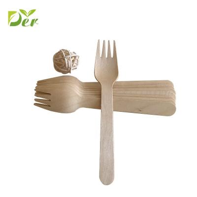 China Disposable Customize Party Decoration Wooden Fork And Eating Wooden Utensils for sale