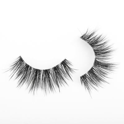 China Worldbeauty Natural Long Matte Strip 3D Faux Mink Flat Clear Lashes for sale