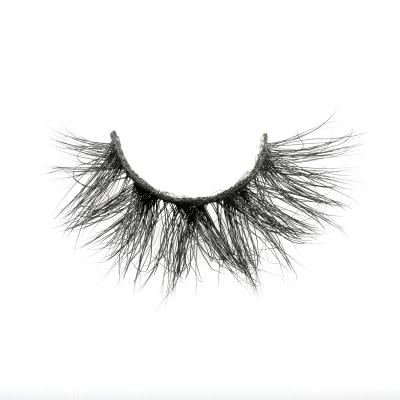 China Luxury thick hot selling private label mink eyelashes 3D falf luxury real mink half lashes for sale