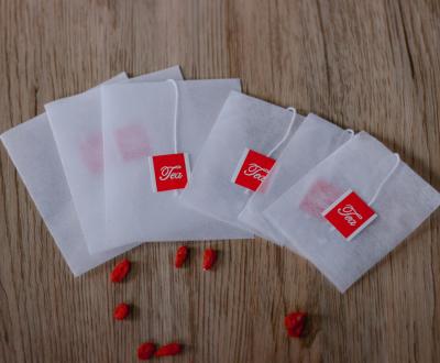 China Food Heat Seal Standard Non Woven Empty Tea Bag With Customized Logo for sale