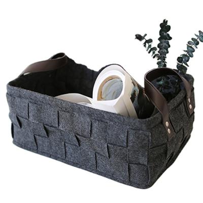 China Viable Chinese Products Fashion Wholesale Cube Felt Storage Woven Basket for sale