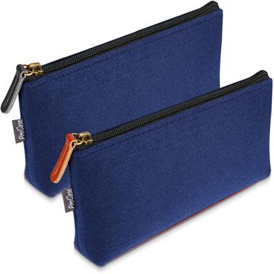 China Eco-friendly Wholesale Cheap Colored Mini Felt Cosmetic Bag Felt Pen Bags for sale