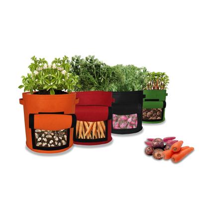 China Handmade Hot Sale Garden Nonwoven Fabric Breathable Bucket Plant Growth Bags for sale