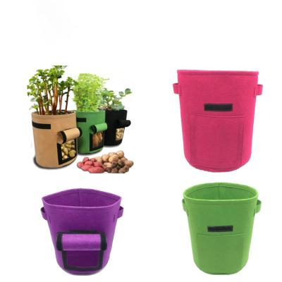 China Customized Daily Shop Factory Price Plant Bucket Felt Grow Bag For Vegetable Garden Flowers for sale