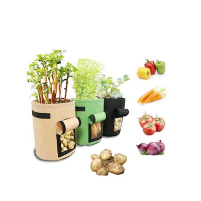 China Custom Felt Daily Shop Cloth Plant Bags Biodegradable Growing Pots Grow Bags for sale