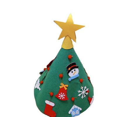 China Christmas Items Party Decoration Christmas Tree Best Sale UV Printing Felt Hat for sale