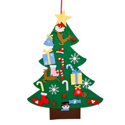 China Christmas Home Decoration Supplies Handmade Felt Wall Hanging Christmas Tree for sale