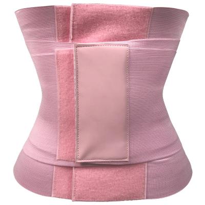 China Fitness/Workout/Sweat Belly Wrap Waist Support Belt Pink Slimming Back Lumbar Bridle Breathable Women Adjustable Elastic Running/Exercise for sale