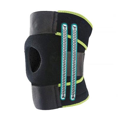 China Professional Breathable Fitness Basketball Heavy Support Neoprene Knee Orthosis Brace Spring Guard With Anti Slip for sale