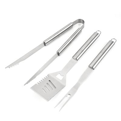 China Good Quality Easily Cleaned Professional Kitchen Barbecue Grilling Fork Multifunctional Stainless Steel Barbecue Tool Kit for sale