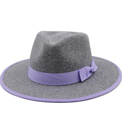 China Solid Color Polyester Casual Vegan Cotton Material Fedora Hats For Men Women Party Music Festival Fashion Fedora Hats for sale