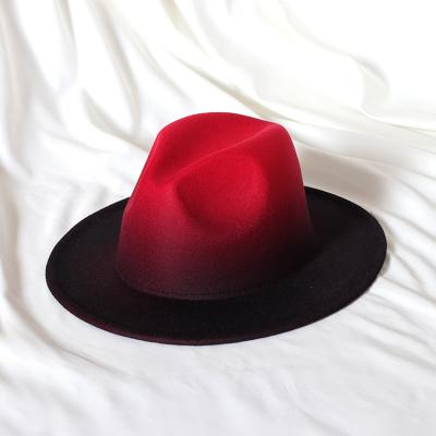 China 2021 Fashion Wholesale Fedora Hats Custom Classics Vintage Panama Jazz British Fedora Hats For Women Wide Brim Ramp Ramp for sale