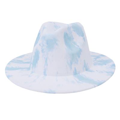 China Casual Hats For Women Felt Hats Hat For Winter Autumn Tie Dye Party Caps Sombreros De Mujer Men's for sale