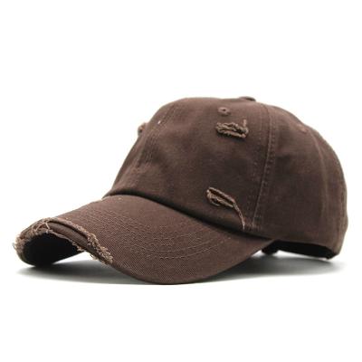 China breathable & Amazon 6 Panel Cotton Baseball Cap Vintage Wash Waterproof Hot Selling Unisex High Quality Casual Baseball Hats Without Logo Winter Caps for sale