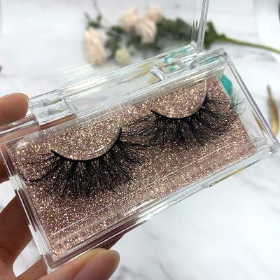 China Full natural mink wholesaler custom lashes3d box packing long eyelash strip lashes with paper box for sale