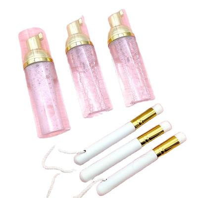 China Gold lash lash botella clean pink shampoo brush shampoo wick gold shampoo for sale