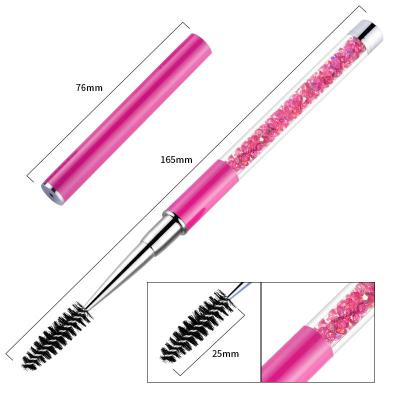 China Super Light Soft Slim Gold Eyelash Brush Eyelash Brush With Logo Eyelash Cleansing Brush for sale