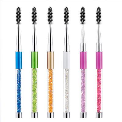 China 50pcs super light soft thin eyelash sweeps wholesale pink eyelashes cheaning brushes Cu edge control broom for sale