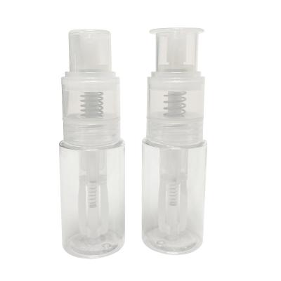 China Household Products Bottle Use 35ml PET Plastic Body Customized Dry Powder Spray Bottle for sale