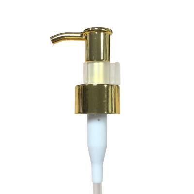 China Spill Non UV Customize Lower Price Gold Lotion Pump For Makeup Remover Cosmetic Oil Pump 20/410 24/410 28/410 for sale