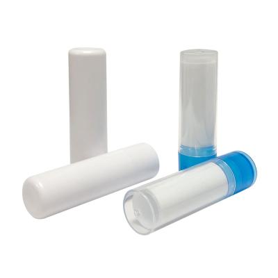 China Eco-friendly Wholesale Milky White Empty Plastic Lip Tube For Lip Balm for sale