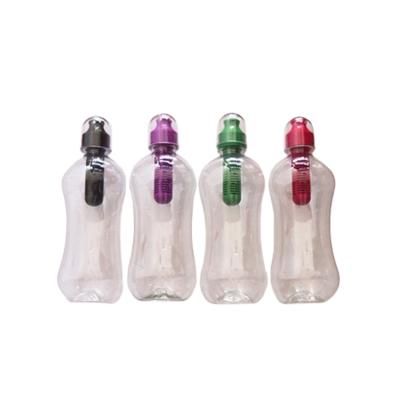 China 550ml Sustainable Bpa Free Recycle Custom Plastic Filter Drinking Water Bottle for sale