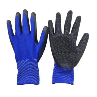 China Rubber Coated Palm Construction Anti-smash Latex Wrinkle Working Gloves For Protective Hand for sale