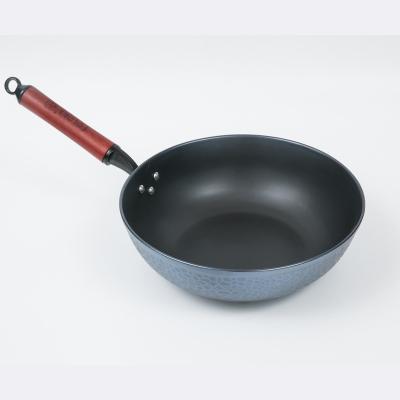 China Pre-Seasoned Wholesale Viable Stir-fry Pan Non Stick Cast Iron Chinese Wok Pan for sale