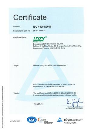 ISO14001 - Dongguan LDZY Electronics Co., Ltd.