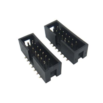 China PCB Black Color Surface Mount 2.54mm Pitch Box Header For PCB Use for sale