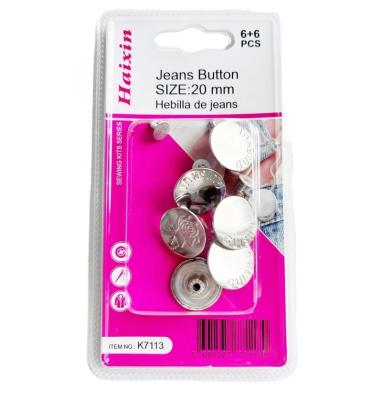 China Sewing Accessory 2022 High Quality Jeans Metal Buttons Brass Buttons With Rivets For Jeans for sale