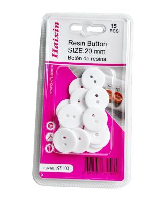 China Wholesale 2 Holes Sewing Accessory Sewing Polyester Resin Buttons For Garment In Puffiness for sale