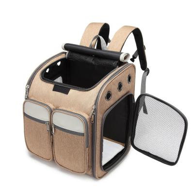 China Waterproof Airline Approved Color Logo Foldable Portable Soft Pet Carrier Custom Dog Cat Travel Backpack for sale