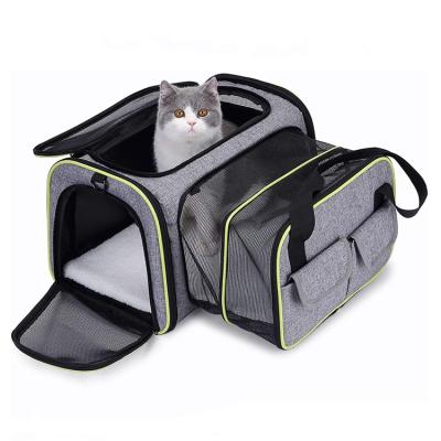 China Waterproof Collapsible Pet Bag Travel Cat Bag Cat Cages Carriers Backpack Fashion Dog Backpack for sale