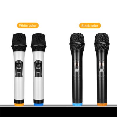 China Wireless Handheld Microphone UHF Microphone System for KTV Home Meeting with 2 MIC Handhelds for sale