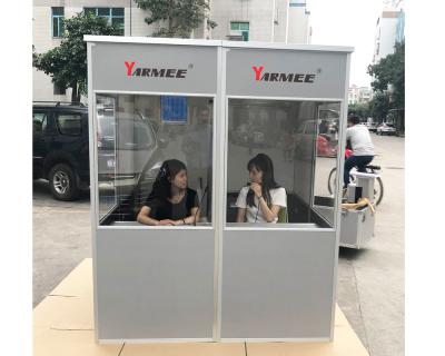 China Lightweight and easy to install YARMEE Simultaneous Translation Cabin 2 Person Full Size Booth for sale